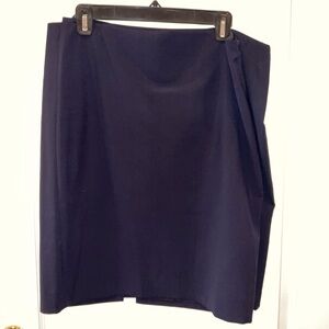 ELIE TAHARI—Bennet Skirt, 12, Navy, Back Zipper Closure w/ Vent—Never Worn!